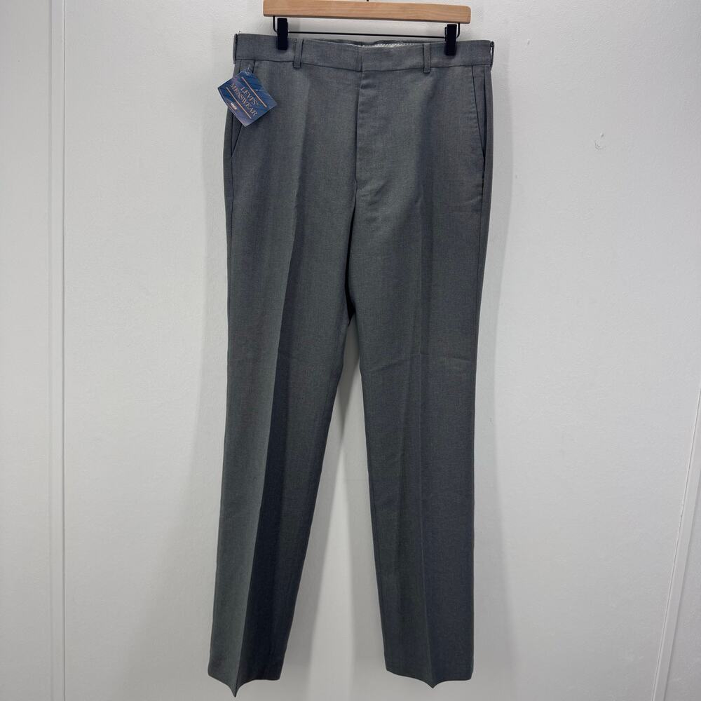 NWT VTG Levi's Menswear Gray Dress Pant 36x34 Gray Retro Disco Workwear Casual
